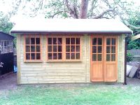 14 x 8 Orchard Room with 3 x 9 Pane Windows, and 6 Pane Double Doors.