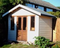 The Craft Cabin is our least expensive garden building, base on a supply only basis. Please note that the customer has painted the building.