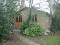 20 x 24 Large Studio - used as a snooker room, with double glazed garden office doors & windows.